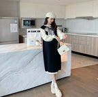 Maternity Wear New Niche Design Bow Fashion Age-reducing Knitted Dress