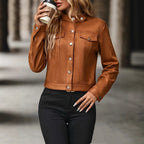 Women's Casual Cropped Casual Jacket