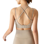 Spaghetti Strap One-piece Fixed Cup Sports Underwear Medium Strength Beauty Back Strap