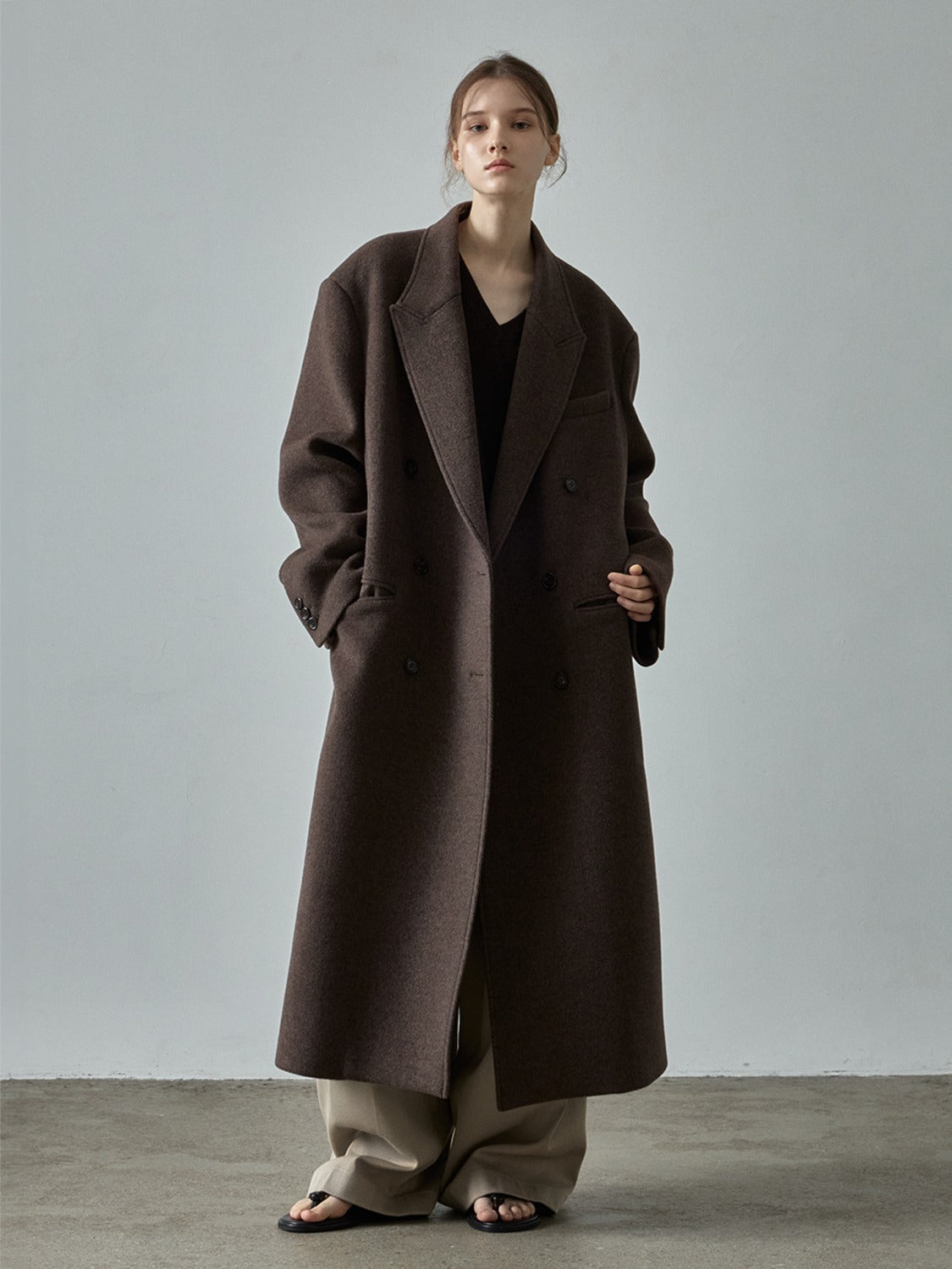 Loose And Lazy Style Thickened Woolen Coat